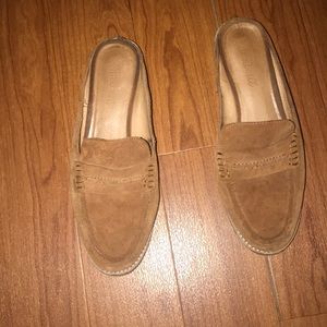 Madewell caramel suede loafers